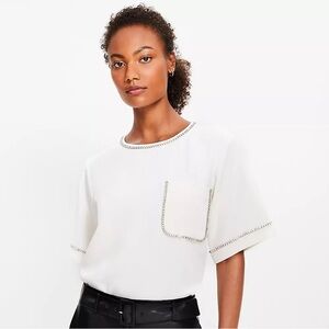 LOFT Jeweled Blouse